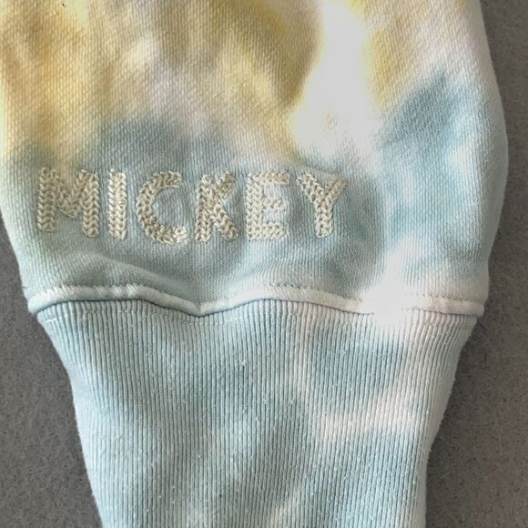 Disney Sweatshirt Size Large Mickey Mouse Tie Dye Embroidered Sweater‎ - Picture 7 of 9